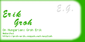 erik groh business card